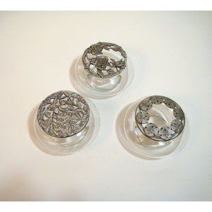 Pewter Top Potpourri Jars, Collection of Three, Rawcliffe and More